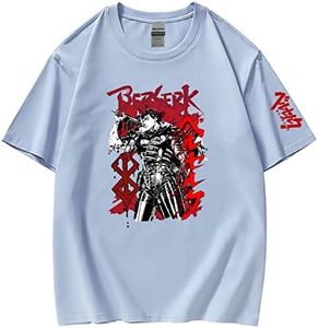 Berserk Tshirt - Japonais Manga Berserk Guts T-Shirt Imprimé Unisexe - Anime Cosplay Costume Col Rond Manches Courtes Tee Hommes/Femmes (XS-3XL)