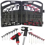 Spares2go 16 Piece T Handle Metric Hex Allen & Star Torx Key Tool Set