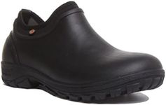 BOGS Men's Sauvie Slip on Waterproof Rain Boot, Black, 11