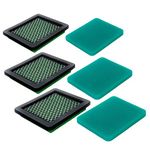 HOODELL 3 Pack GCV160 GCV190 Air Filter with Pre Cleaner - for Honda 17211-ZL8-023 HRC216 HRR216VKA HRX217 Husqvarna 7021P Craftsman Push Lawn Mower and More