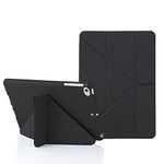 MuyDoux Origami Case for iPad mini 5 4 3 2, iPad Mini Case 7.9 Inch, 5-in-1 Multiple Viewing Angles, Smooth Front Cover & Shockproof Soft Flexible Back, Auto Sleep/Wake, Black