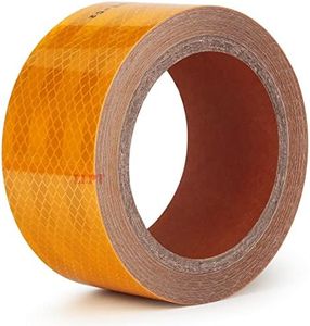 LLPT Reflective Tape 2” x 33 Ft DOT C2 High Visibility Safety Tape Flexible Waterproof Intense Reflector for Trailer Truck Car RV Boat Camper Color Yellow (RT203Y)