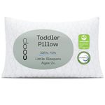 Coop Home Goods Toddler Pillow, Soft, Breathable & Washable Mini Bed Pillows for Kids, Adjustable Pillow with Premium Memory Foam for Neck, Knee & Back Support, CertiPUR-US/GREENGUARD Gold, 19" x 13"