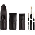 Da Vinci 5382-1573 Series Travel Brush Case Set, Leather, Black, 30 x 30 x 30 cm