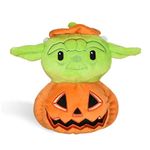 STAR WARS Dog Toy Yoda Halloween Dog Toy Pumpkin Head | Small Dog Toy, Soft Plush Dog Toy, Dog Chew Toy Yoda Dog Toy, Pumpkin Head Yoda Plush Toy for Dogs, 6 Inch (FF19333-22)