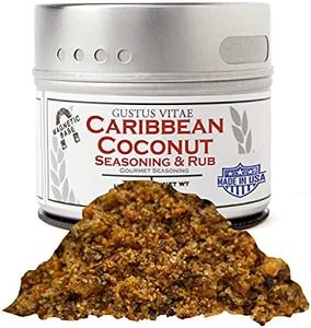 Caribbean Coconut Seasoning & Rub | Authentic Artisanal Gourmet Spice Mix | All Natural, Non GMO | Sustainably Sourced, Ultra Premium Seasoning | Hand Crafted Spices, Made in Small Batches | GLP-1 Friendly | Made in USA | Magnetic Tin | Gustus Vitae | #44