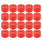 X AUTOHAUX 20pcs 17mm ID Wheel Lock Lug Bolt Nut Cover Caps Center Cover Bolt Locking Caps with Removal Dismantle Tool Set Replacement for Volkswagen Jetta Red