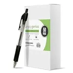 Simply Genius Ballpoint Pens in Bulk - 200 Pack Retractable Office Pens - Great for Schools, Notebooks, Journals & More - Comfort Grip & Smooth Writing Medium Point Pens