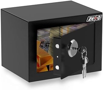 ZENO Safe Box 4.6L | Safes for Home, Office, Hotel | Small Safe With Keys | Lock Box for Money, Jewellery & Other Valuables | High Security | Steel Lock | Includes 3 Keys