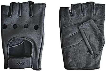 Simoni Racing GV1M Guanti da guida per auto o moto in Vera Pelle Nera, Taglia M