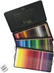 Faber-Castell Polychromos Artist Colored Pencils Set - Premium Quality Polychromos Colored Pencils 120 Tin Gift Set Includes Pencil Sharpener