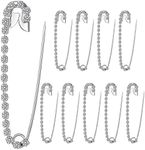 Housweety 10 Silver Tone Rhinestone