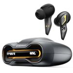 Boult Newly Launched Astra Truly Wireless in Ear Earbuds with 48H Playtime, Built-in App Support, 45Ms Low Latency Gaming, Breathing LEDs, 13Mm Bass Drivers, Made in India (Somky Metal), Black