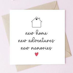 TEEMI-New Home Gift, Housewarming Card, New Adventures, New Memories Greeting Card, New Home Card, Congratulations Housewarming Gift