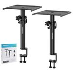 Vondynote Set of 2 Studio Monitor Stands Desktop Speaker Stands with Desk Clamp