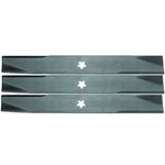 (3 Pack) Aftermarket Premium Replacement XHT Lawn Mower Deck Blade fits Craftsman 137380 | 17-3/8" x 2-1/4" / 5 Point Star
