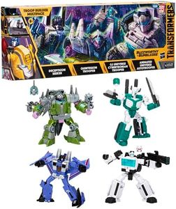 Transformers Toys Buzzworthy Bumblebee Troop Builder Multipack with 4 Transformers Figures, Action Figures for Boys and Girls from 8 Years