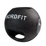 NORDFIT Medicine Balls with Handles – 4kg, 5kg, 6kg, 8kg and 10kg Medicine Ball – Anti-Slip Surface – Low Bounce – Fitness and Home Gym Equipment (7)