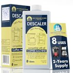 Coffee Machine Descaler - 33.8oz (8 Uses), Universal Descaling Solution Compatible with Keurig, Nespresso, Delonghi and All Single Use Coffee and Espresso Machines