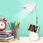 Pick Ur Needs Study Lamp/Table Lamp Rechargeable Led Desk Lamp, Touch Control, Eye-Caring Smart Lamp With Usb Charging For Student For Study, White