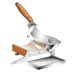 LOVEJO Stainless Steel Manual Meat Slicer - Heavy-Duty Kitchen Tool for Cheese, Jerky, Biltong, and Bread Cutting - Manual Beef and Ham Cutter with Stainless Cutting Board for Home & Deli