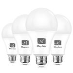 M MayJazz A19 LED Light Bulbs Natural White Led Bulb 3500K-4000K,100W Equivalent (15W), 1600 Lumens E26 Medium Screw Base Standard Replacement Bulb, 4 Pack