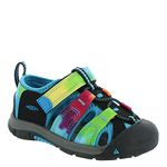 KEEN Girls Newport H2 Closed Toe Water Shoe, Rainbow Tie Dye, 4 Toddler