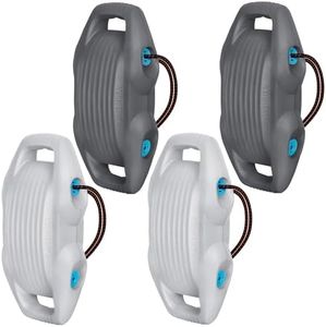 AWEMUFA 2 Pack Gray Boat Bumpers 2 Pack Light Gray Boat Fenders Easy to Install Bumper for Docking Ideal Fender for Pontoon, Bass, Jet Ski and Fishing Boats