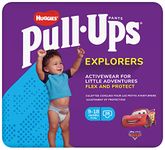 Huggies Pull-Ups, Explorers Nappy Pants for Boys - 9-18 Months, Size 3-4- Flex and Protect Pull Up Nappies with Potty Training Wetness Indicator , Pack of 28