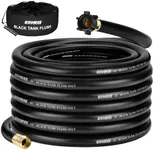 Kohree 35Ft RV Black Water Hose for RV Camper, 5/8" Premium Camper Sewer Hose with No Kink Design, Clean-Out Grey Water Tanks & More, Black Tank Flush Kit with Storage Bag