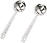 2 Pieces 2 Tablespoon Scoops with Long Handle, 30 ml Stainless Steel Coffee Measuring Spoon 30ml Measuring Tablespoon for Coffee Milk Fruit Powder