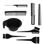 VEDETIC Plastic Dye Brush and Mixing Bowl Hair Colouring Kit - Includes Hair Dye Bowl, Colouring Applicator, Tail Comb for Salon and Home Use