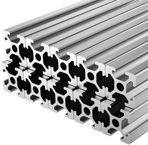 10pcs 1000mm T Slot 2020 Aluminum Extrusion European Standard Anodized Linear Rail for 3D Printer Parts and CNC DIY Silver(39.4inch)