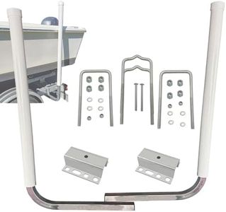 SEASAIL Boat Trailer Guide 60‘’ 316L Stainless Steel Seawater Corrosion Resistance Trailer Post Guide White UPVC Tube Trailer Guide Bars For Boats Canoe Fishing Boat Kayak Ski Boat and More heavy-duty