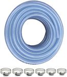 1/2"ID x 100FT High Pressure Braided Clear Flexible Industrial PVC Tubing, Heavy Duty UV Chemical Resistant Vinyl Hose Water