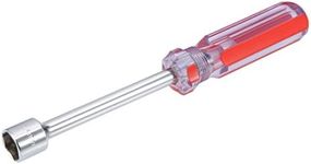 sourcing map Non-Magnetic 13mm Nut Driver Red Coded Handle with 3.7 Inch Shaft