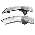 Jadeshay Wing Mirror Indicator Lamp Lens Cover, Pair of Wing Mirror Indicator Turn Signal Light Lens Covers,Compatible with Focus 2008-2018