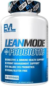 Evlution Nutrition Leanmode + Probiotic, Advanced Probiotic Capsule Supplement, 15 Billion CFUs per Serving, Digestive Support & Gut Health (40 Servings)