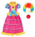 ReliBeauty Clown Costume Children's Girls Halloween Carnival 100