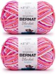 Bernat Blanket Brights 300g Neon Sherbet Yarn - 2 Pack of 300g/10.5oz - Polyester - 6 Super Bulky - Knitting/Crochet