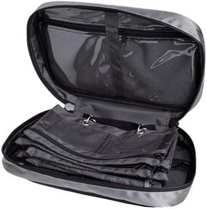 Raprance Soft Plastic Bait Storage Bag 6 Soft Bait Binder Compartments Water-Resistant Tackle Binder Organize for Lines, Hooks, Sinkers（Black）