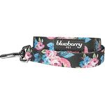 Blueberry Pet Rose Flower Prints Girly Dog Leash with Soft & Comfortable Handle, 4 ft x 1", Large, Leashes for Dogs