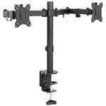 VIVO Dual 13 to 30 inch LCD Monitor Desk Mount, Fully Adjustable Stand with Tilt and Swivel, Holds 2 Screens with Max VESA 100x100, STAND-V200B