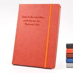 Personalised Custom Premium Hardcover Notebook | Design A Truly Unique Journal | Laser Engraved Gift Idea - A5, orange