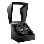 Kalawen Latest Double Watch Winder Box, Mute Japanese Motor, Dual Automatic Watches Winder Rotation Storage Case Display Box for Automatic Mechanical Watches