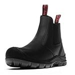 ANGRYRAM Steel Toe Work Boots for M