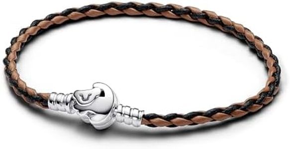 PANDORA Pulsera 593361C01-S2 cuero negro y marrón
