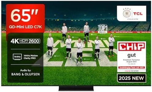 TCL 65C7K 65 Zoll QD-Mini LED Fernseher, 4K HDR Premium 2600, Smart Google TV mit 144Hz Motion Clarity Pro (Dolby Vision IQ & Atmos, CrystGlow HVA Panel)