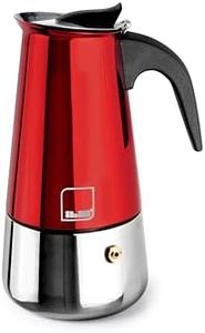 IBILI - Cafetera express Moca Rosso, 4 tazas, 185 ml, Acero Inoxidable, Apto para inducción