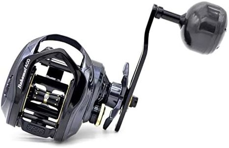 CAMEKOON Bahamut 400 Baitcaster Reels, Large Capacity for Jigging, 10+1 Stainless Steel Bearings, 35 LBs Drag, 4.5in Long Power Handle, Carbon Fiber Frame and Side Covers, Baitcasting Fishing Reel